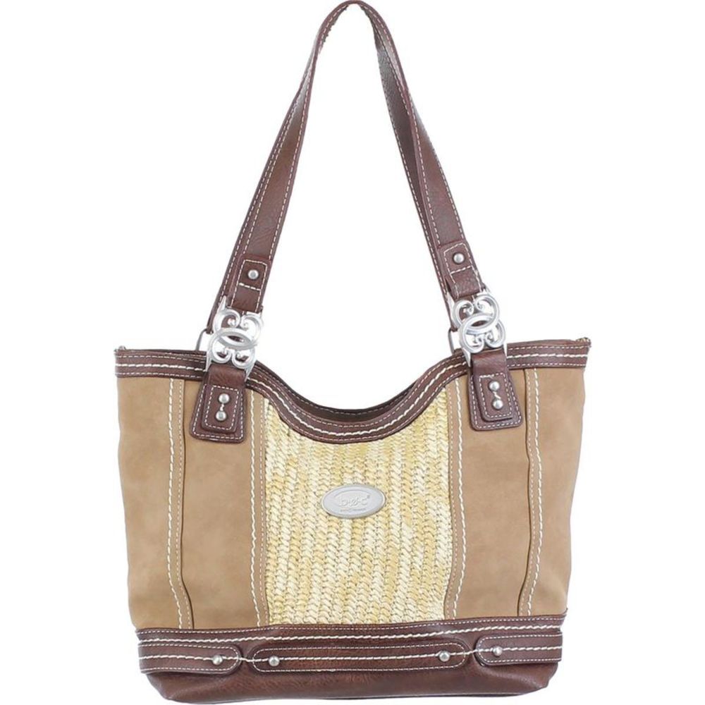 B.O.C. Born Concepts Womens Marsdon Tan Faux Leather Small Tote Handbag NWT